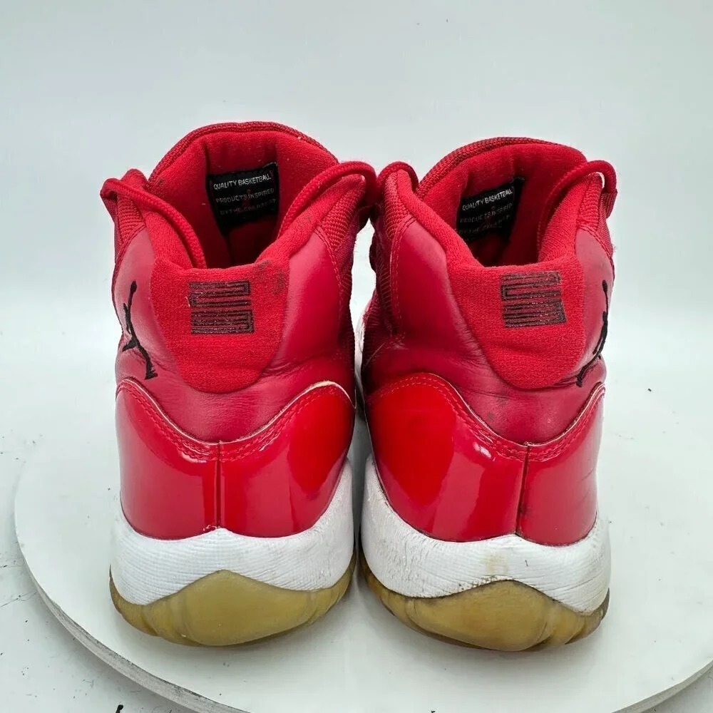 Nike Air Jordan 11 Win Like 96 Youth Size 7Y Women 8.5 378038-623 Gym Red Shoes